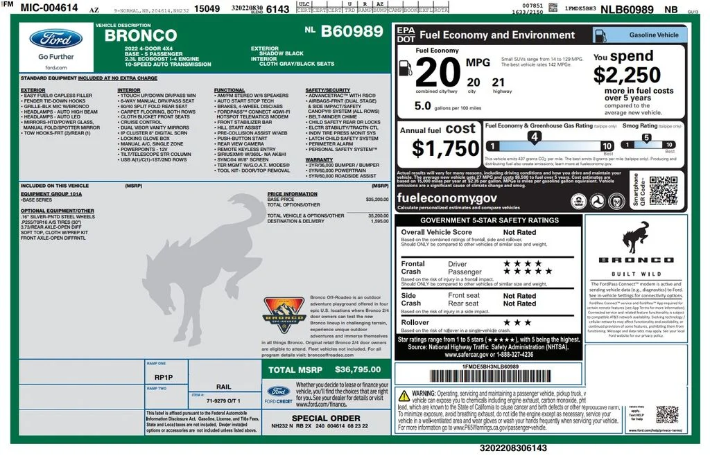 Certified Used 2022 Black Ford Base image 2