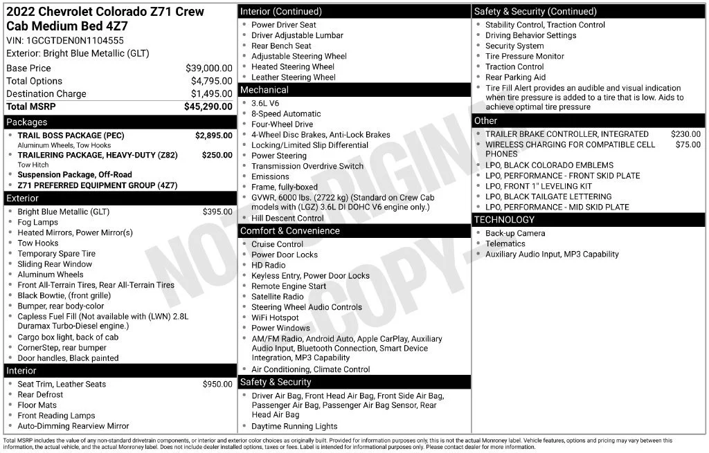 Used 2022 Bright Blue Metallic Chevrolet Z71 image 36