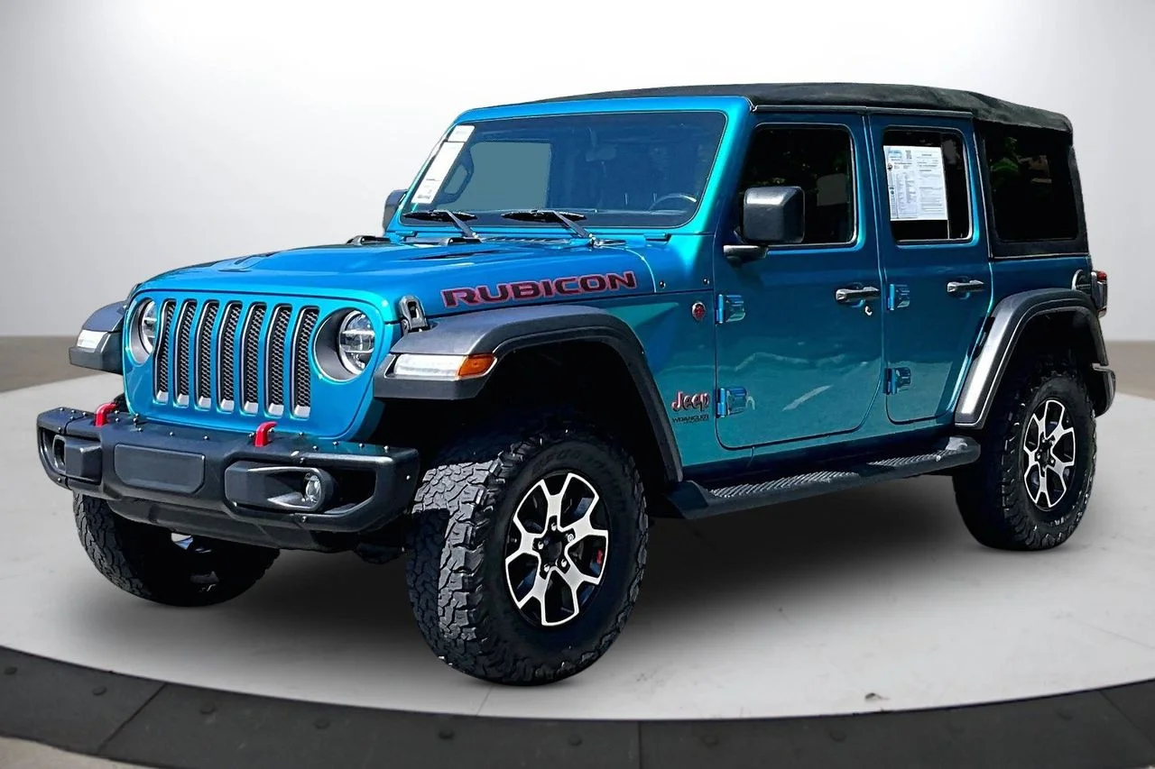Certified Used 2020 Teal Jeep Rubicon image 4