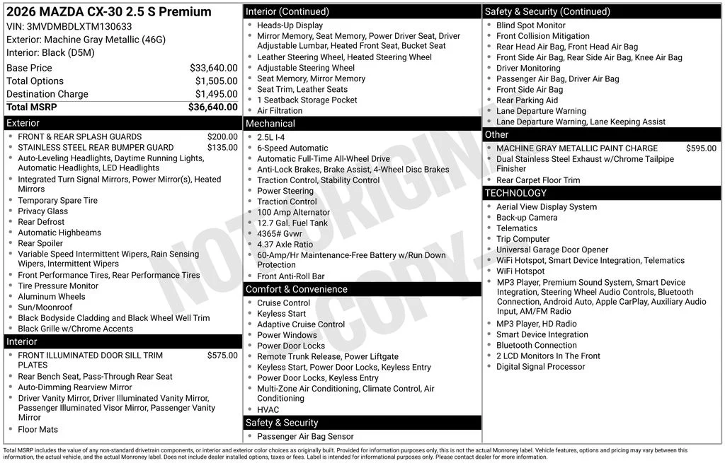 New 2026 Machine Gray Metallic Mazda 2.5 S Premium image 6