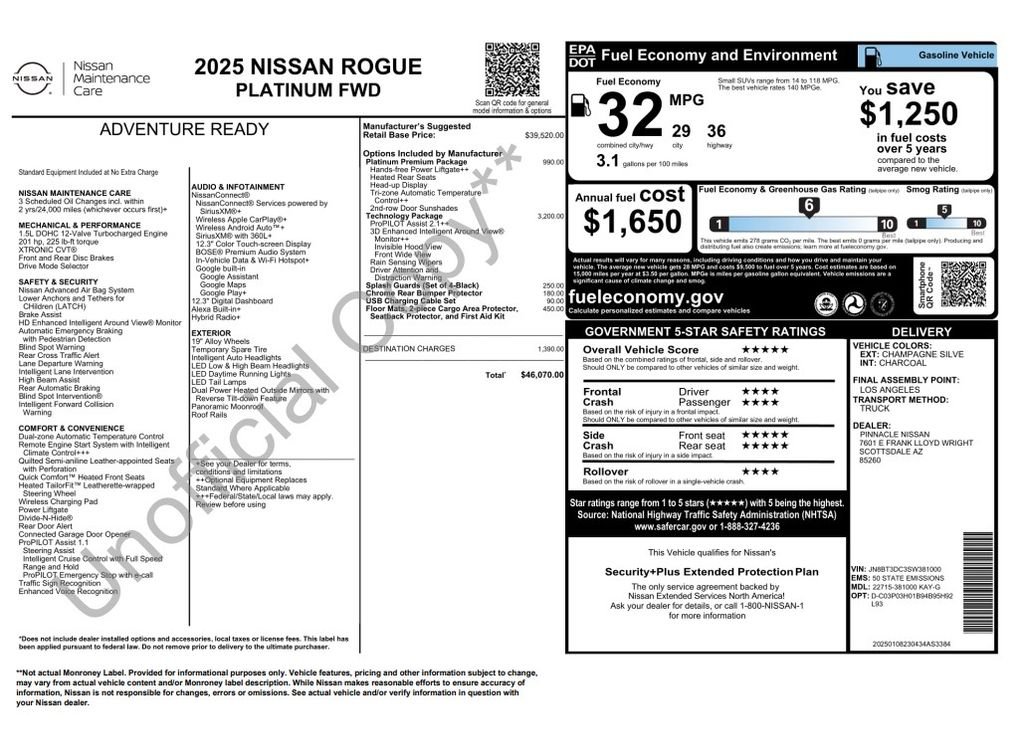 Used 2025 Gold Nissan Platinum image 5