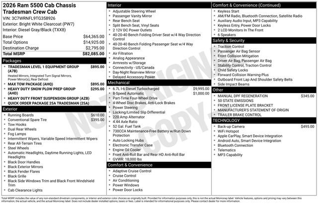 New 2026 Bright White Clearcoat RAM Tradesman image 7
