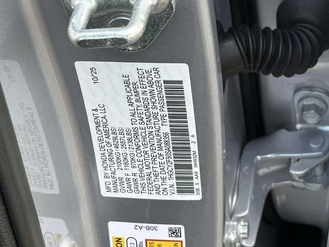 Certified Used 2025 Solar Silver Metallic Honda Sport image 19
