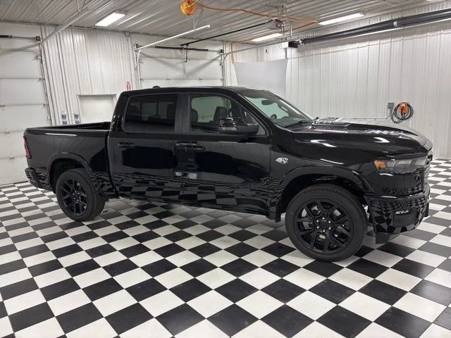 New 2026 Diamond Black Crystal Pearl-Coat Exterior Paint RAM Laramie image 3