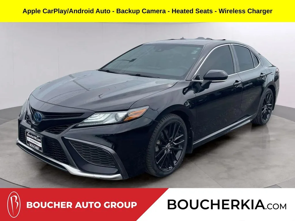 Used 2022 Midnight Black Metallic Toyota XSE image 1