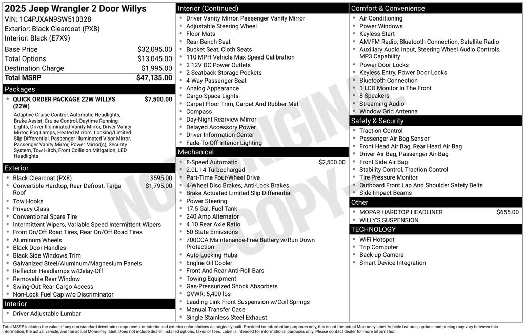Used 2025 Black Jeep Willys image 32