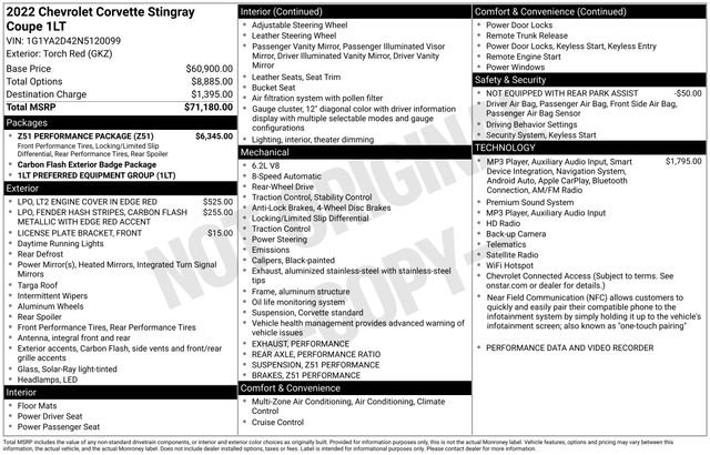 Used 2022 Red Chevrolet Stingray image 22