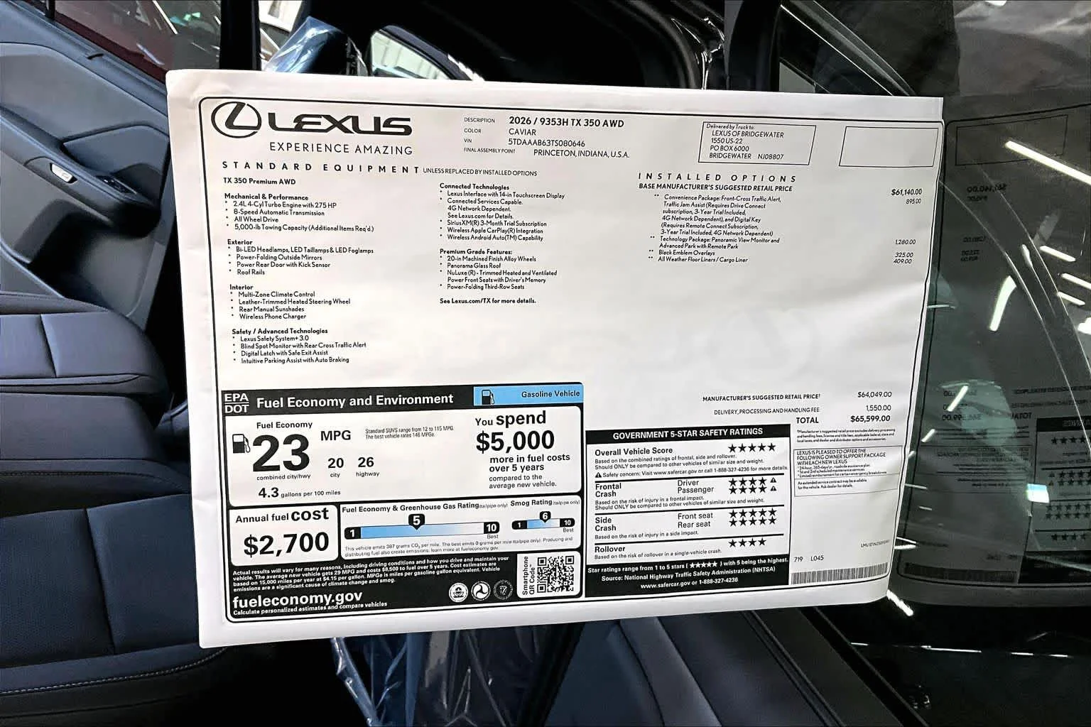 New 2026 Caviar Lexus Premium image 13