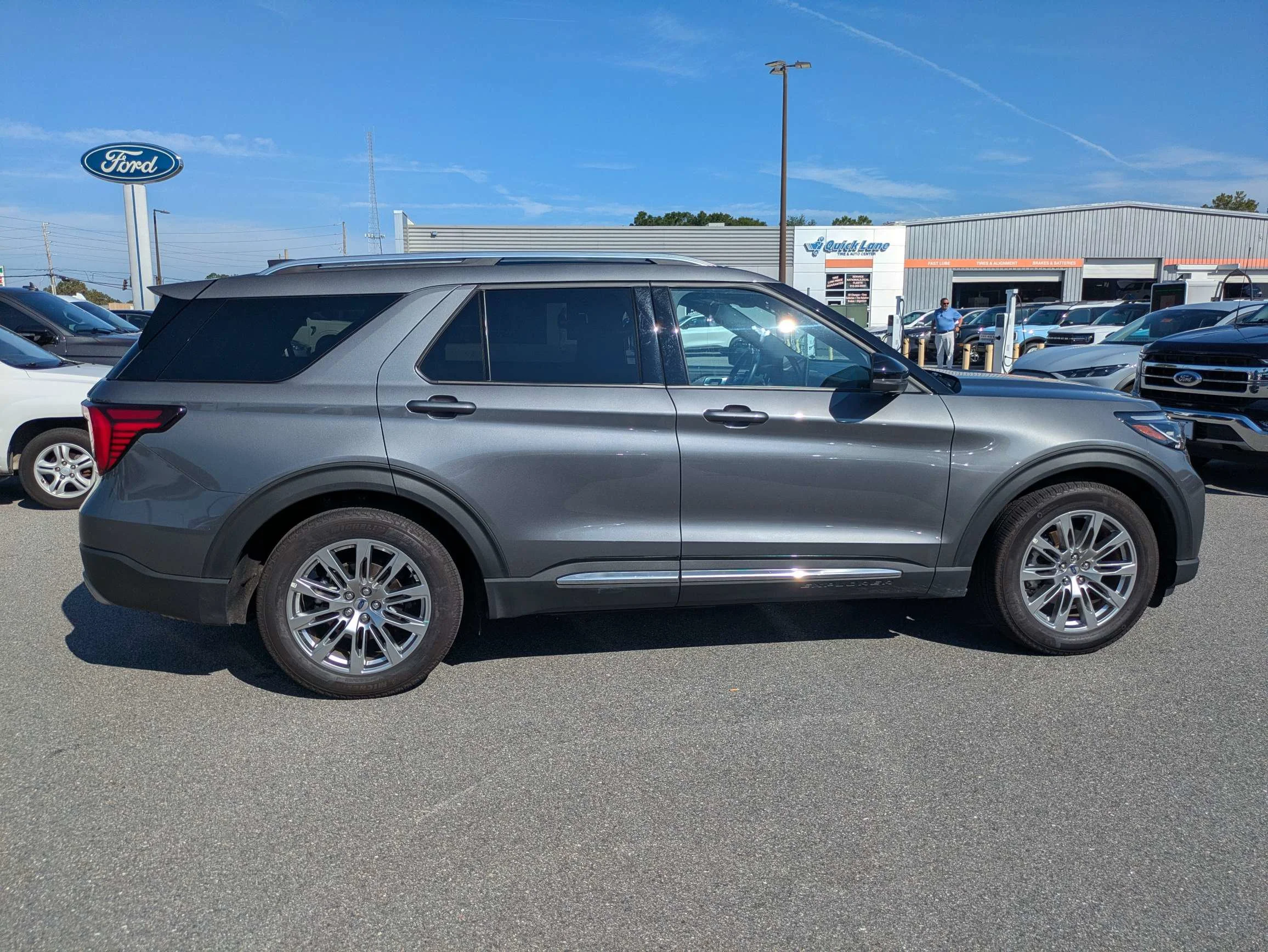 Certified Used 2026 Light Blue Clearcoat Metallic Ford Platinum w/Massaging Seats, 13.2 Screen, 360 Camera, & Pwr 3rd Row image 3