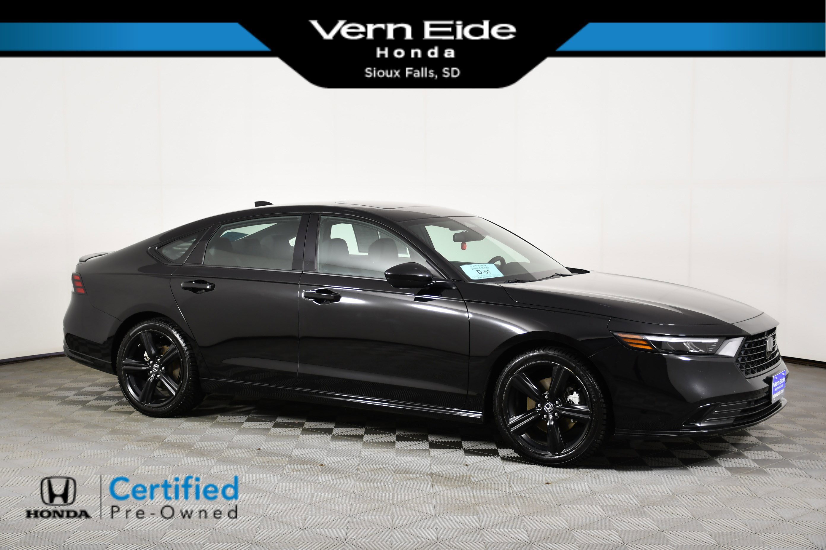 Certified Used 2023 Crystal Black Pearl Honda HYBRID SPORT-L image 1