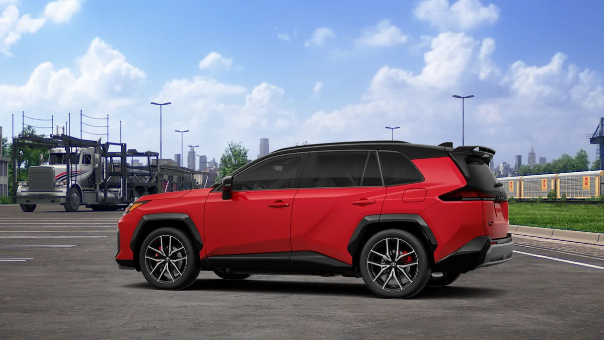New 2026 Supersonic Red with Midnight Black Metallic roof Toyota GR SPORT image 5