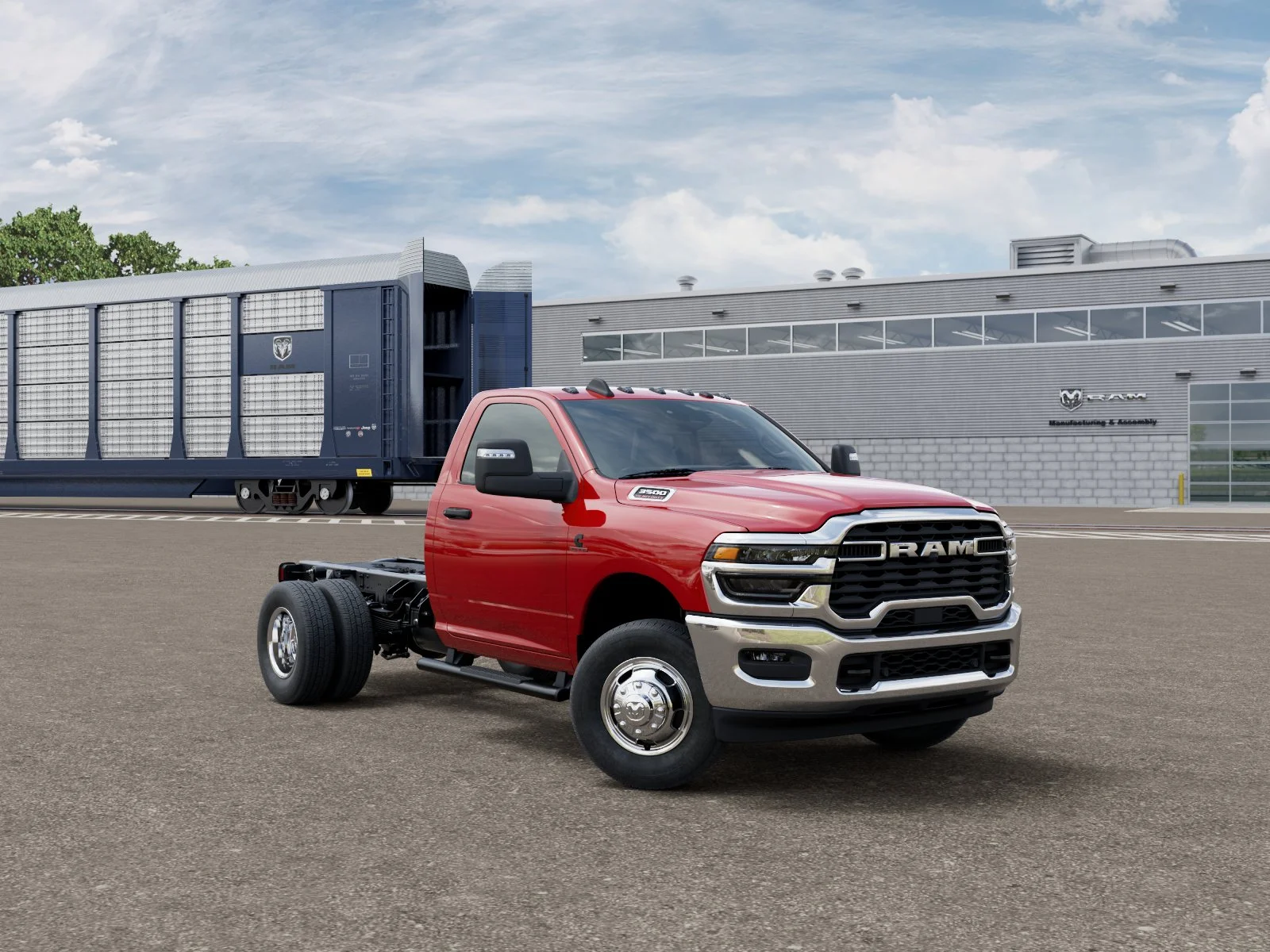 New 2026 Flame Red Clear-Coat Exterior Paint RAM TRADESMAN image 3