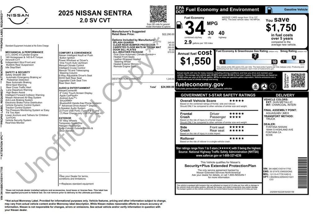 Used 2025 Gun Metallic Nissan SV image 3