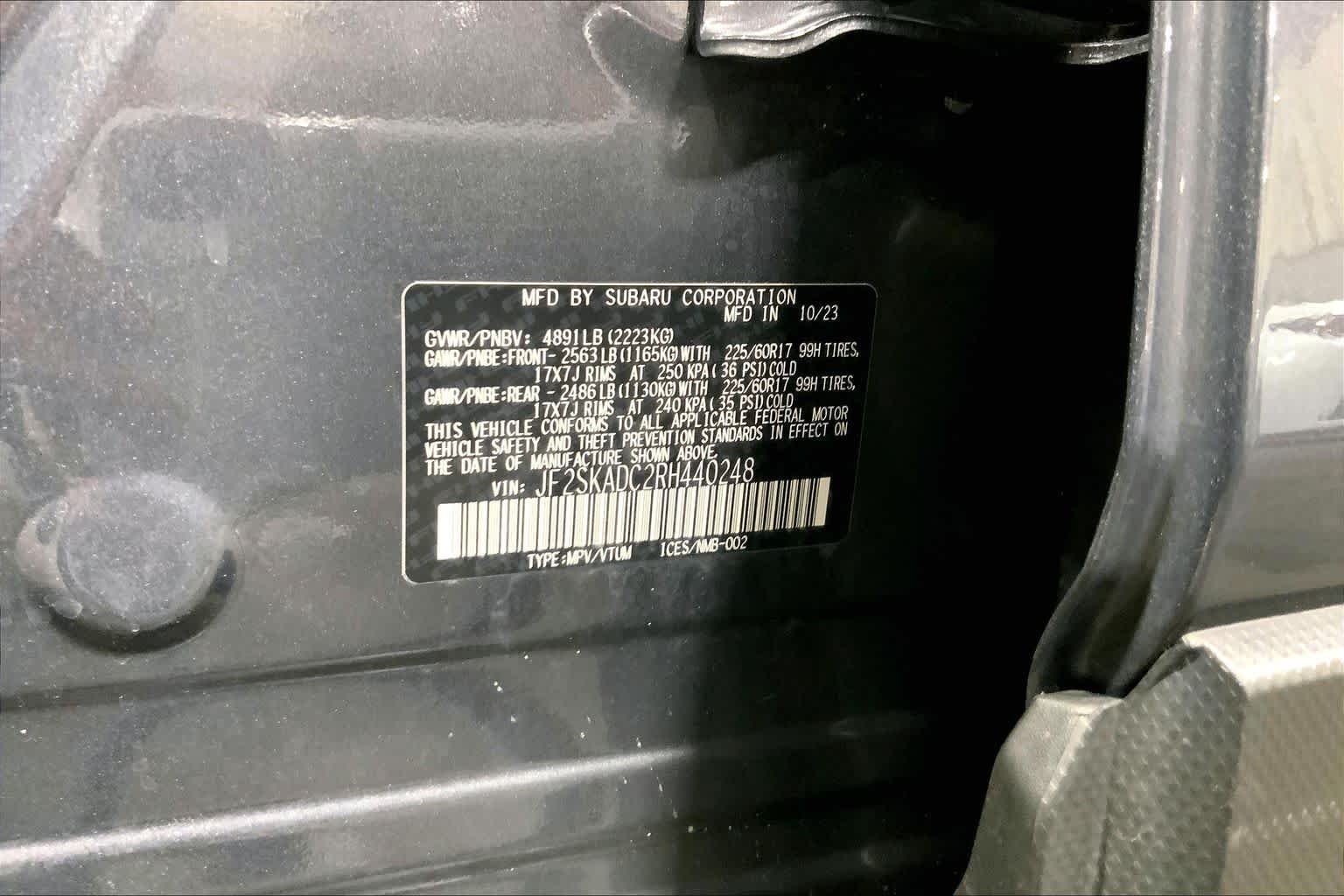 Used 2024 Magnetite Gray Metallic Subaru Premium image 37
