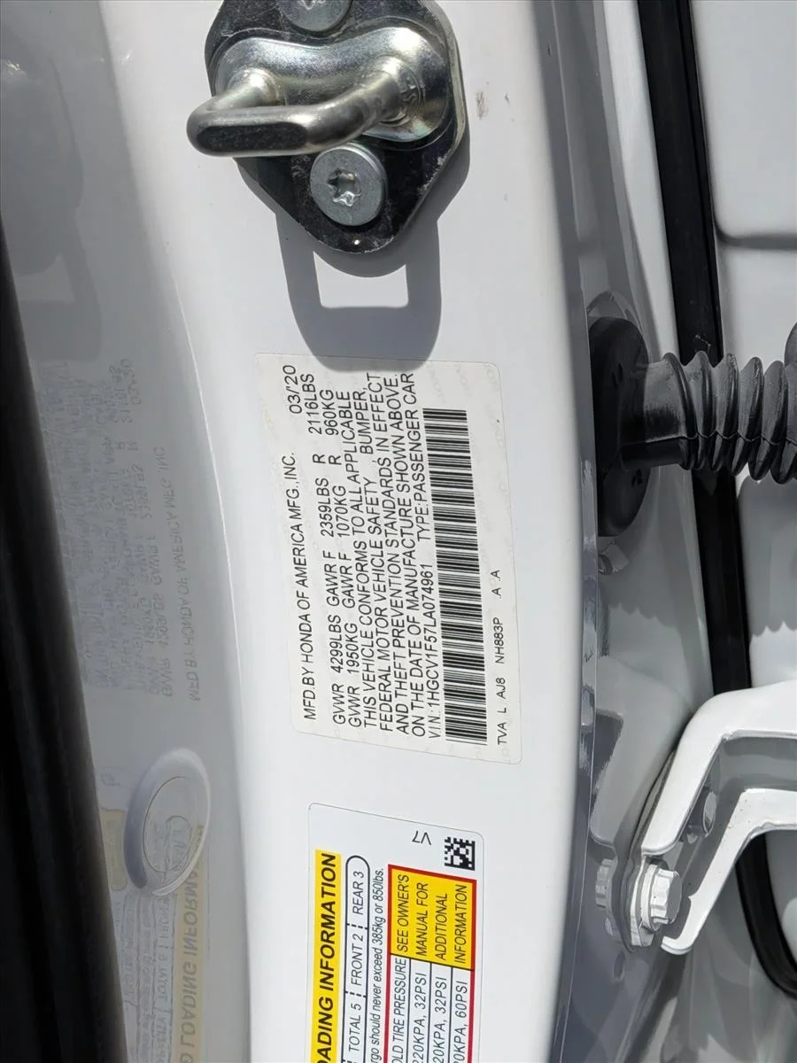 Used 2020 Platinum White Pea Honda EX-L image 23