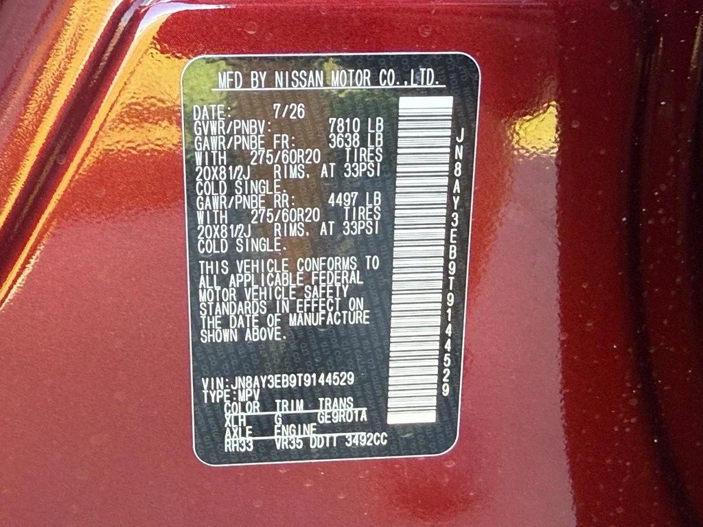 New 2026 Coulis Red Pearl / Super Black Two-tone Nissan Platinum image 21