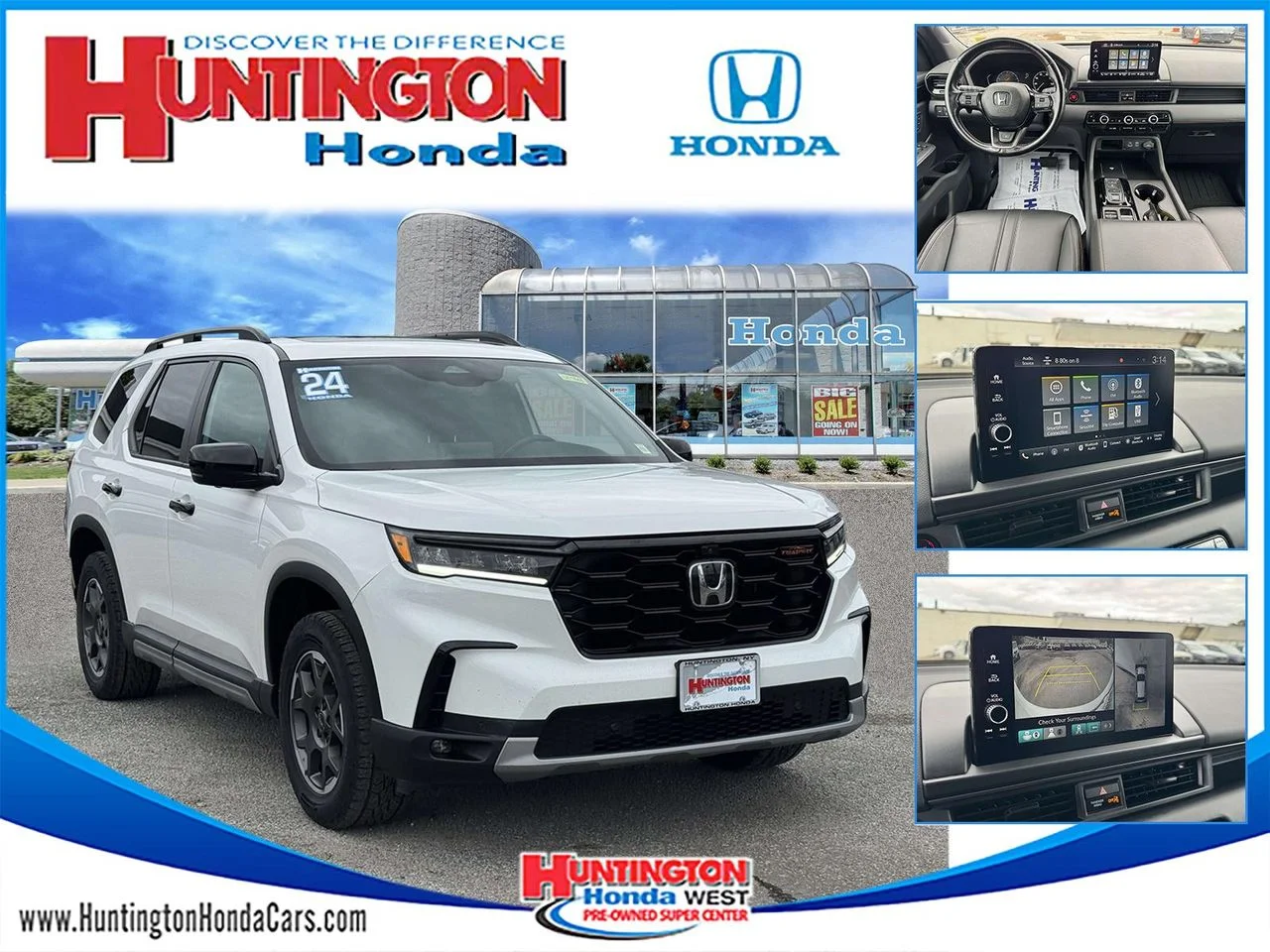 Certified Used 2024 Platinum White Pearl Honda TrailSport image 1