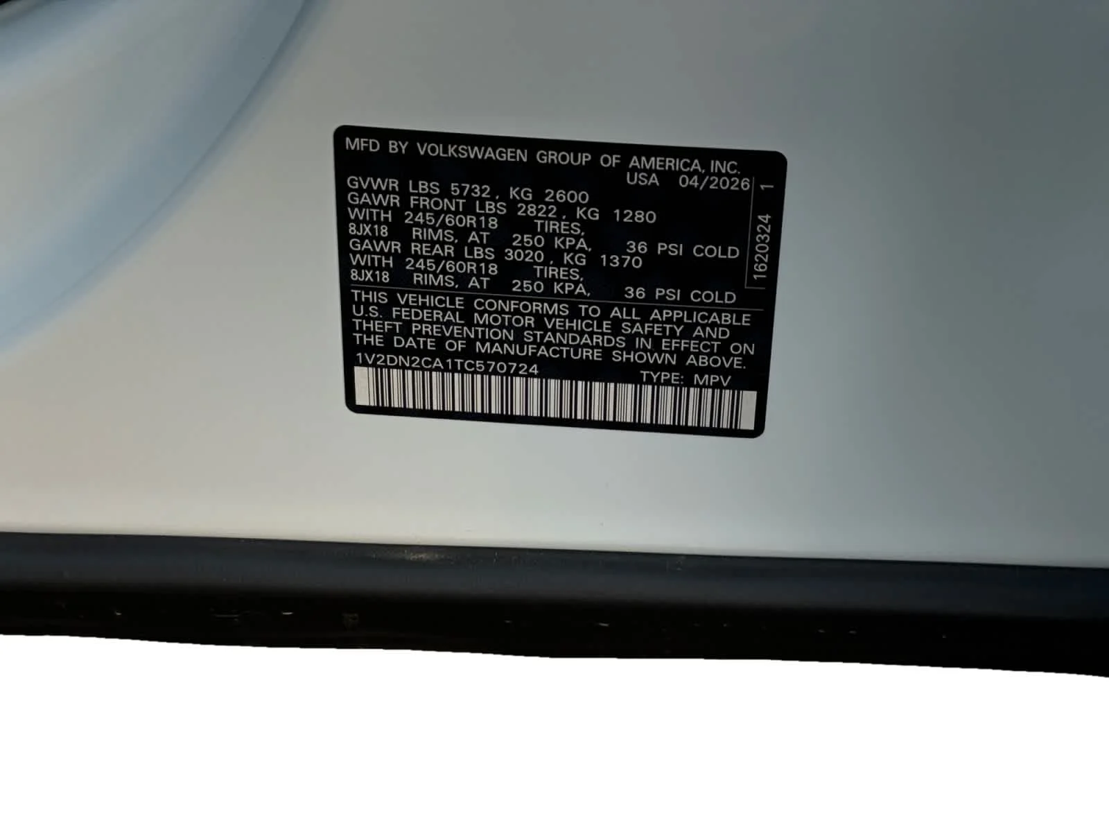 New 2026 Opal White Pearl Volkswagen 2.0T SE image 25