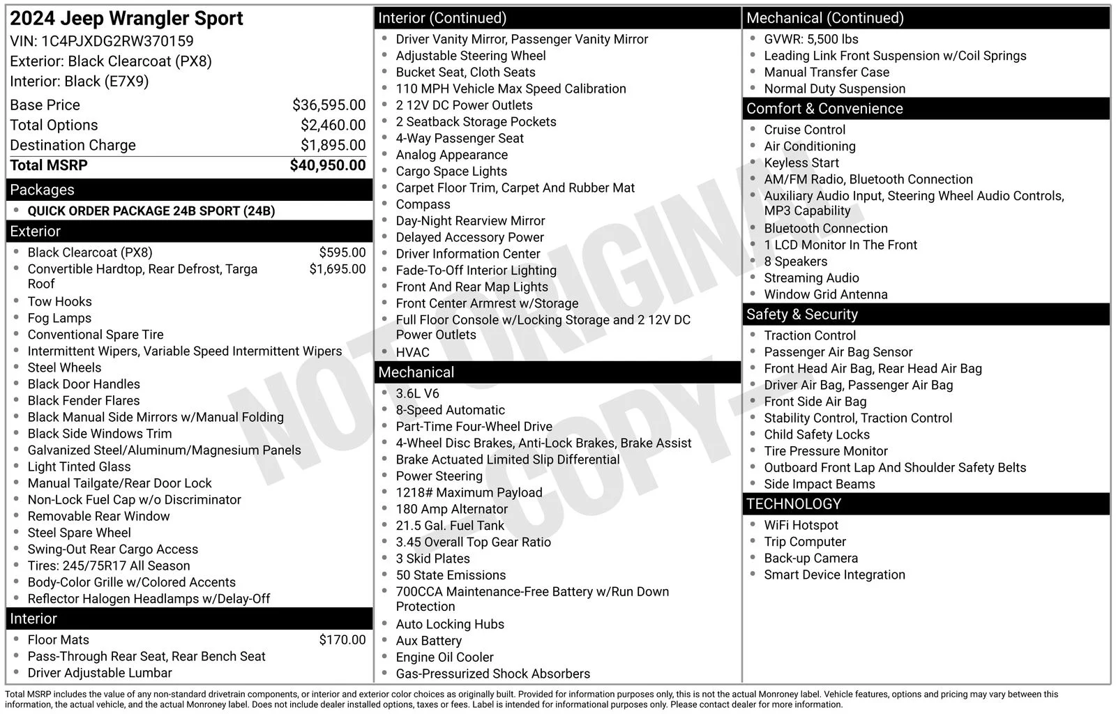 Used 2024 Black Clearcoat Jeep Sport image 40