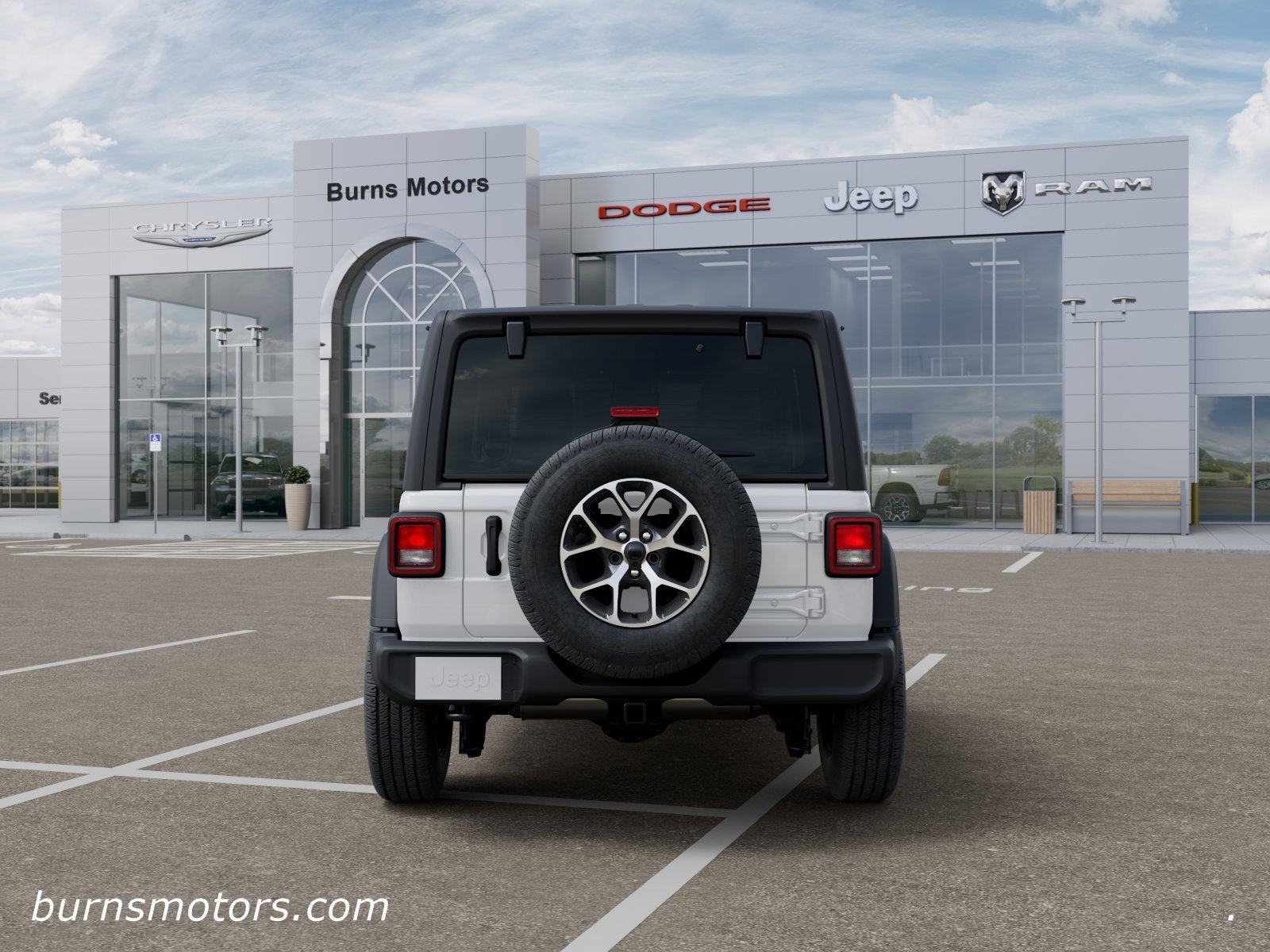New 2026 Bright White Clear-Coat Exterior Paint Jeep Sport S 4-Door image 7