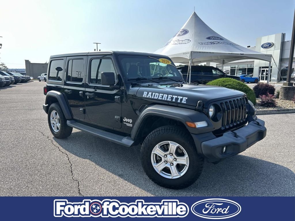Used 2020 Black Clearcoat Jeep Unlimited Sport S image 1