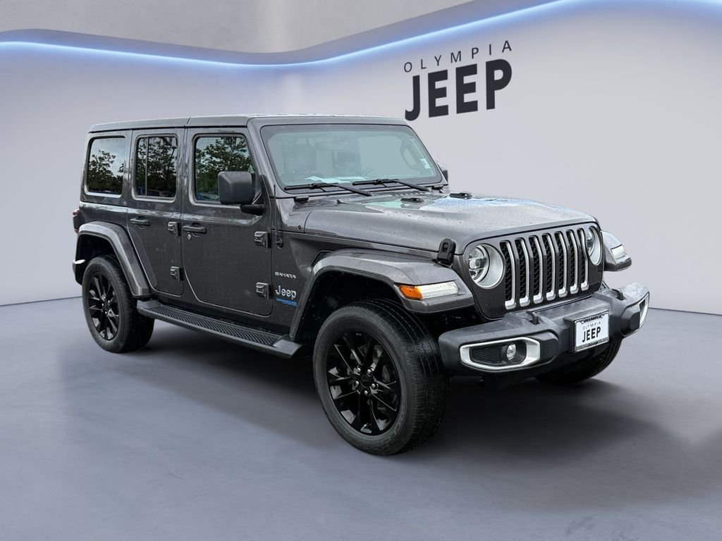 Used 2021 Gray Jeep Unlimited Sahara 4xe image 9