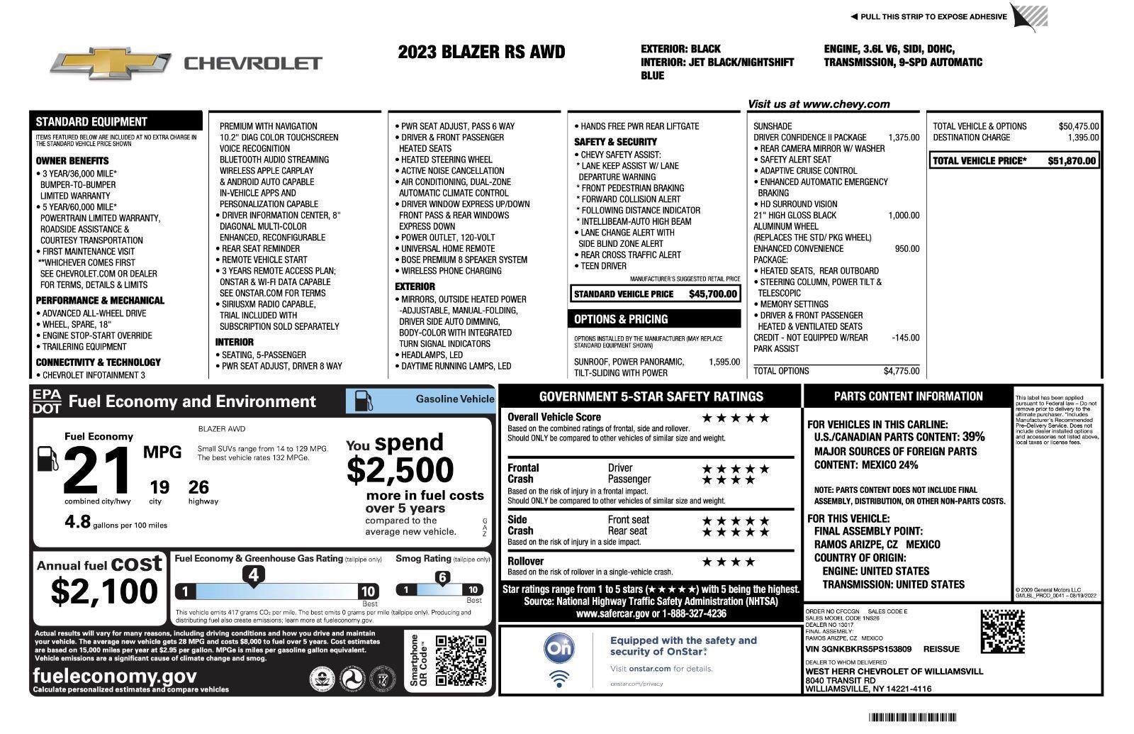 Used 2023 Black Chevrolet RS image 48