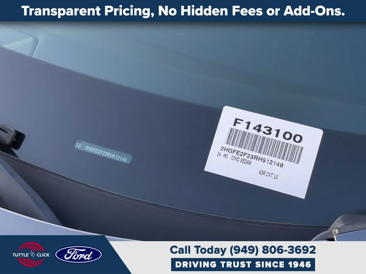 Used 2024 Gray Honda LX image 42