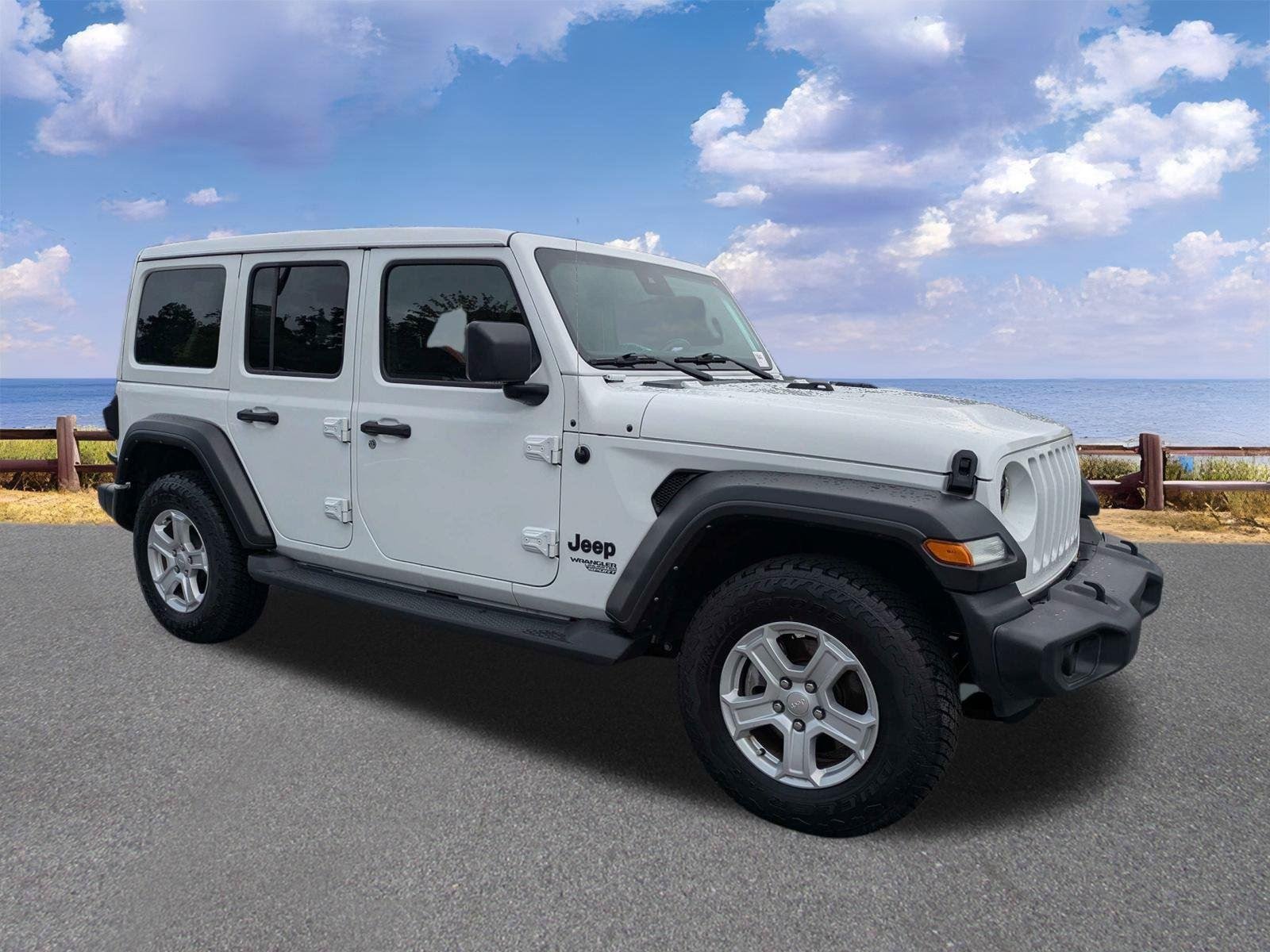 Used 2021 Bright White Clearcoat Jeep Unlimited Sport S image 10