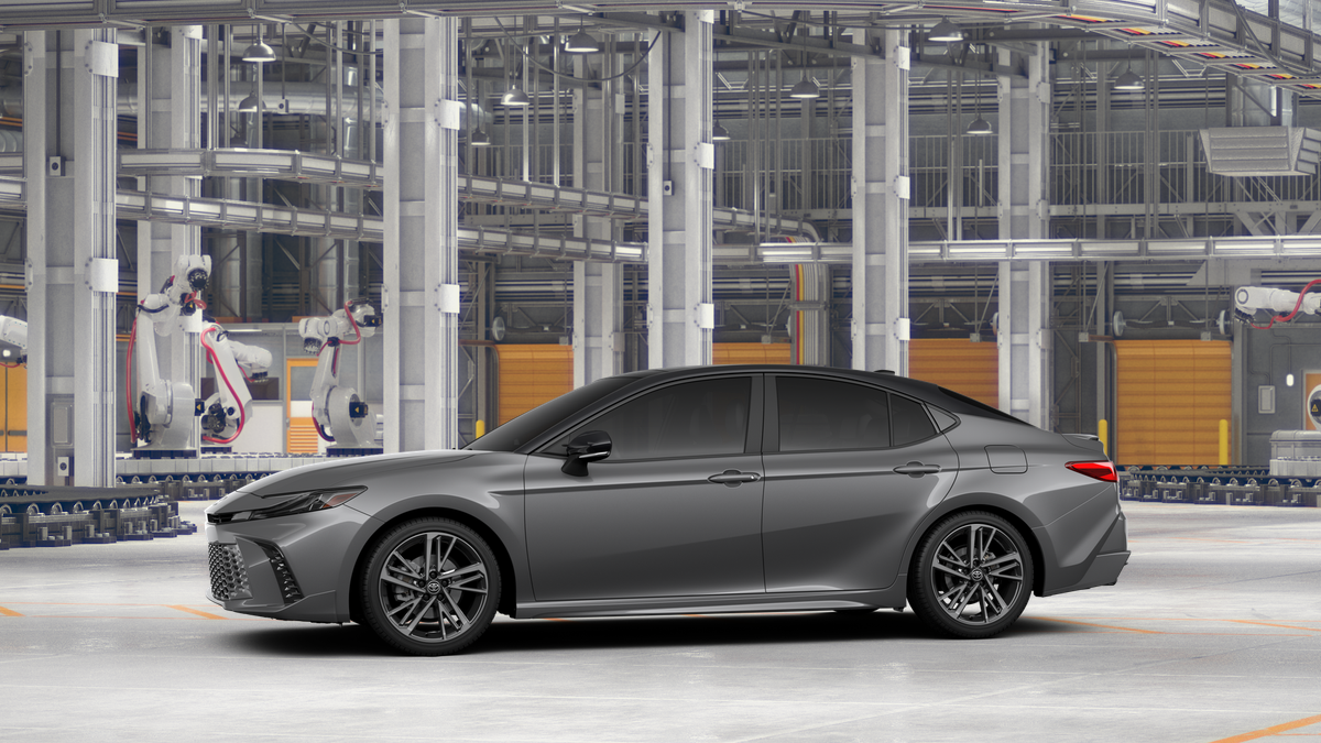 New 2026 Heavy Metal with Midnight Black Metallic roof Toyota XSE image 3