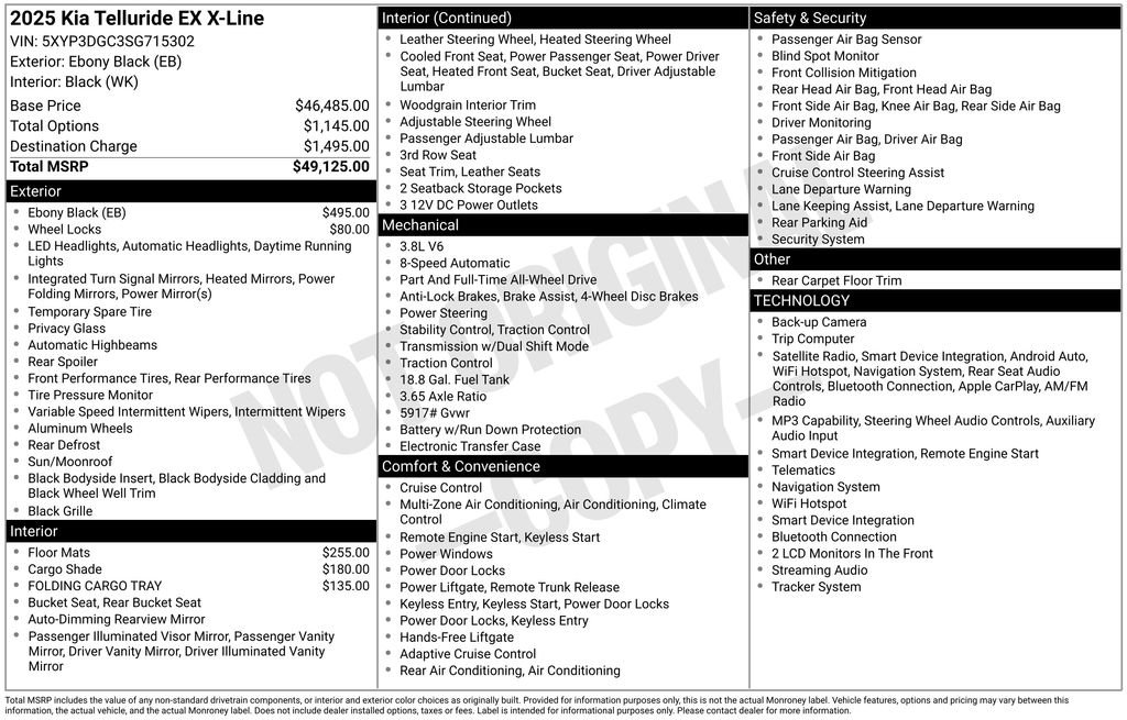 Certified Used 2025 Black Kia EX X-Line image 23