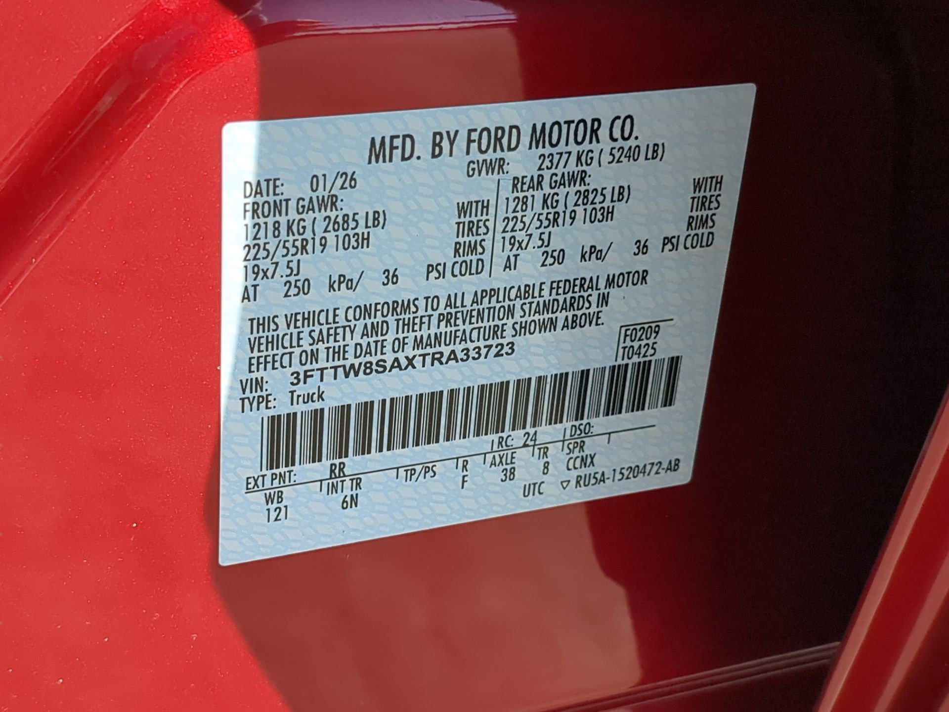 New 2026 Ruby Red Metallic Tinted Clearcoat Ford Lariat® image 61