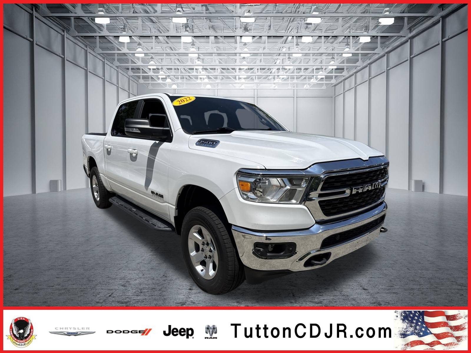 Used 2022 Bright White Clearcoat Ram Big Horn image 1