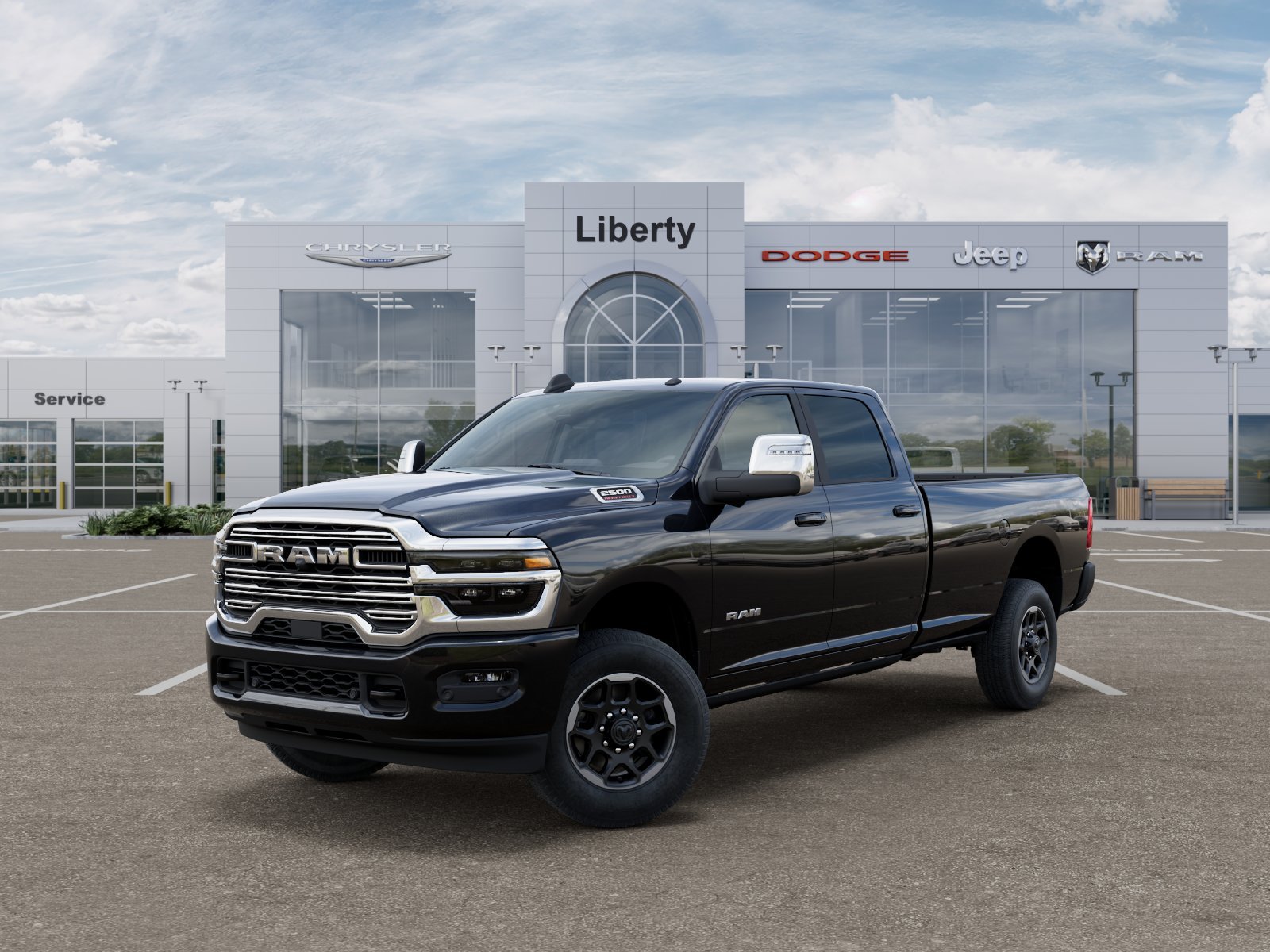 New 2026 Diamond Black Crystal Pearl-Coat Exterior Paint RAM Laramie image 34