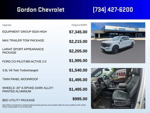 Used 2022 White Ford LARIAT image 5