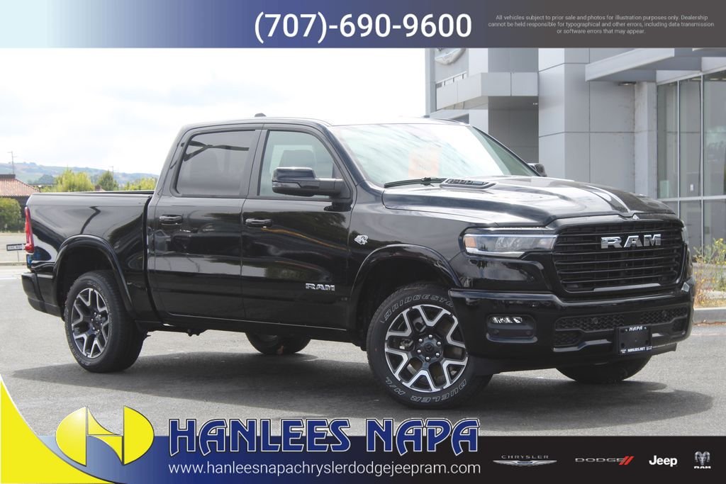 New 2026 Diamond Black Crystal Pearl-Coat Exterior Paint RAM Laramie image 1