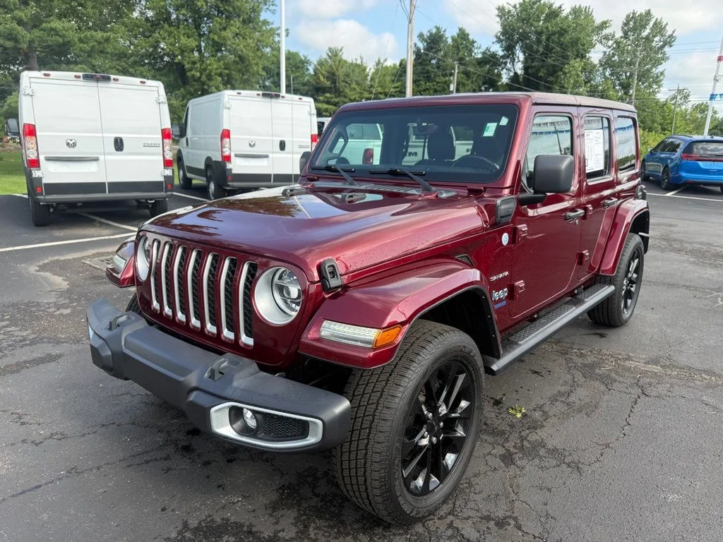 Certified Used 2021 Red Jeep Unlimited Sahara 4xe image 8