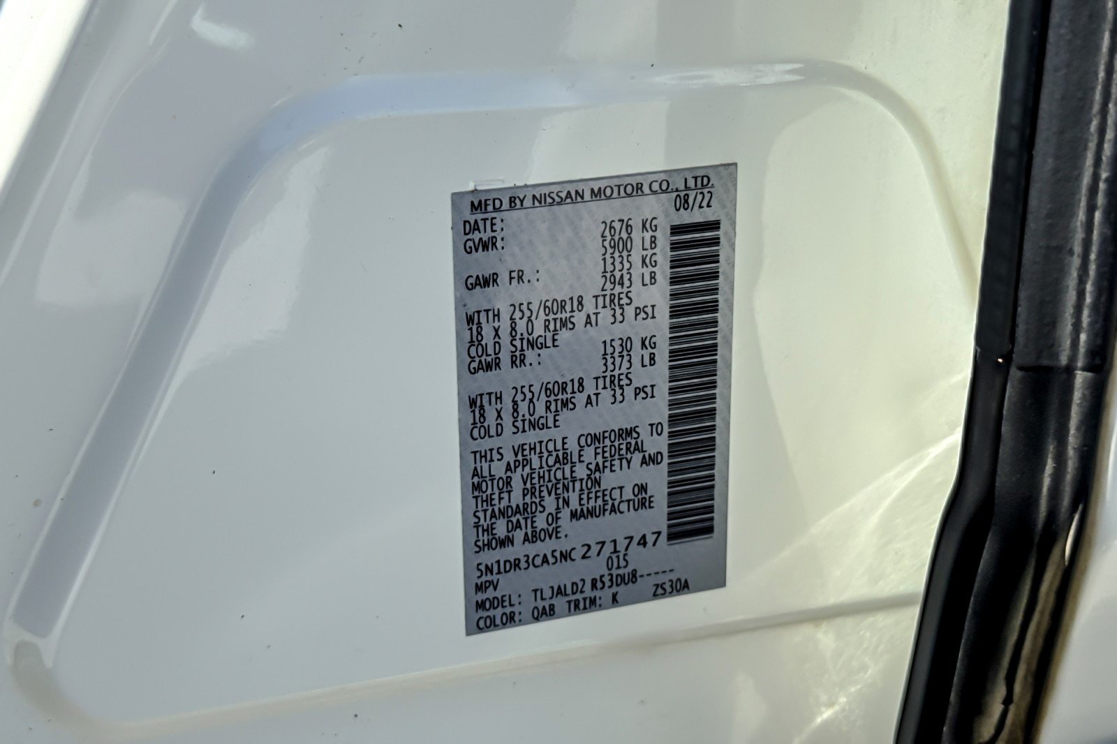 Used 2022 WHITE Nissan SL image 29