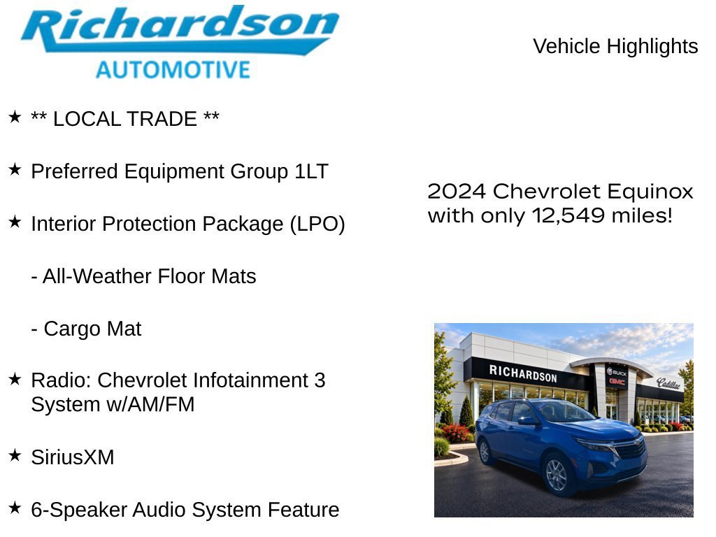 Used 2024 Riptide Blue Metallic Chevrolet LT image 12