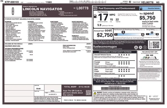 New 2027 Infinite Black Metallic Clearcoat Lincoln Reserve L image 47
