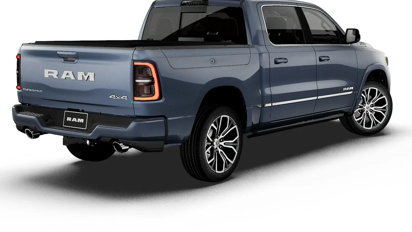 New 2027 Forged Blue Metallic Exterior Paint RAM Tungsten image 2