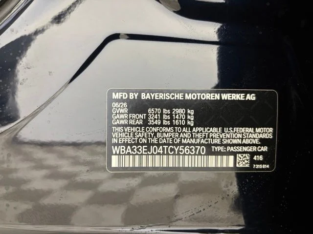 New 2026 Black BMW 760i xDrive image 18