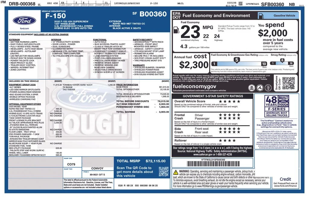 Certified Used 2025 Red Ford XLT image 5