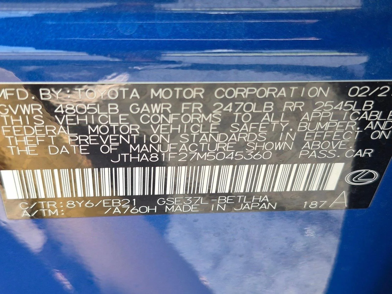 Certified Used 2021 Grecian Water Lexus IS 300 image 23