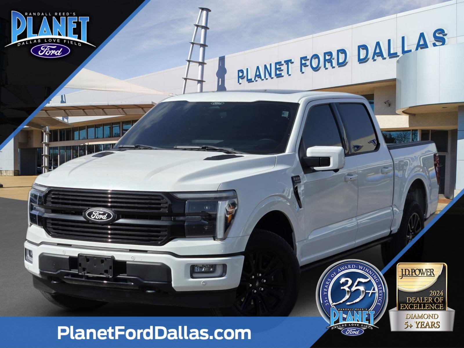 Used 2024 White Metallic Ford Platinum image 1