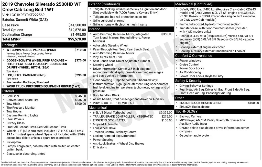 Used 2019 White Chevrolet Work Truck image 7