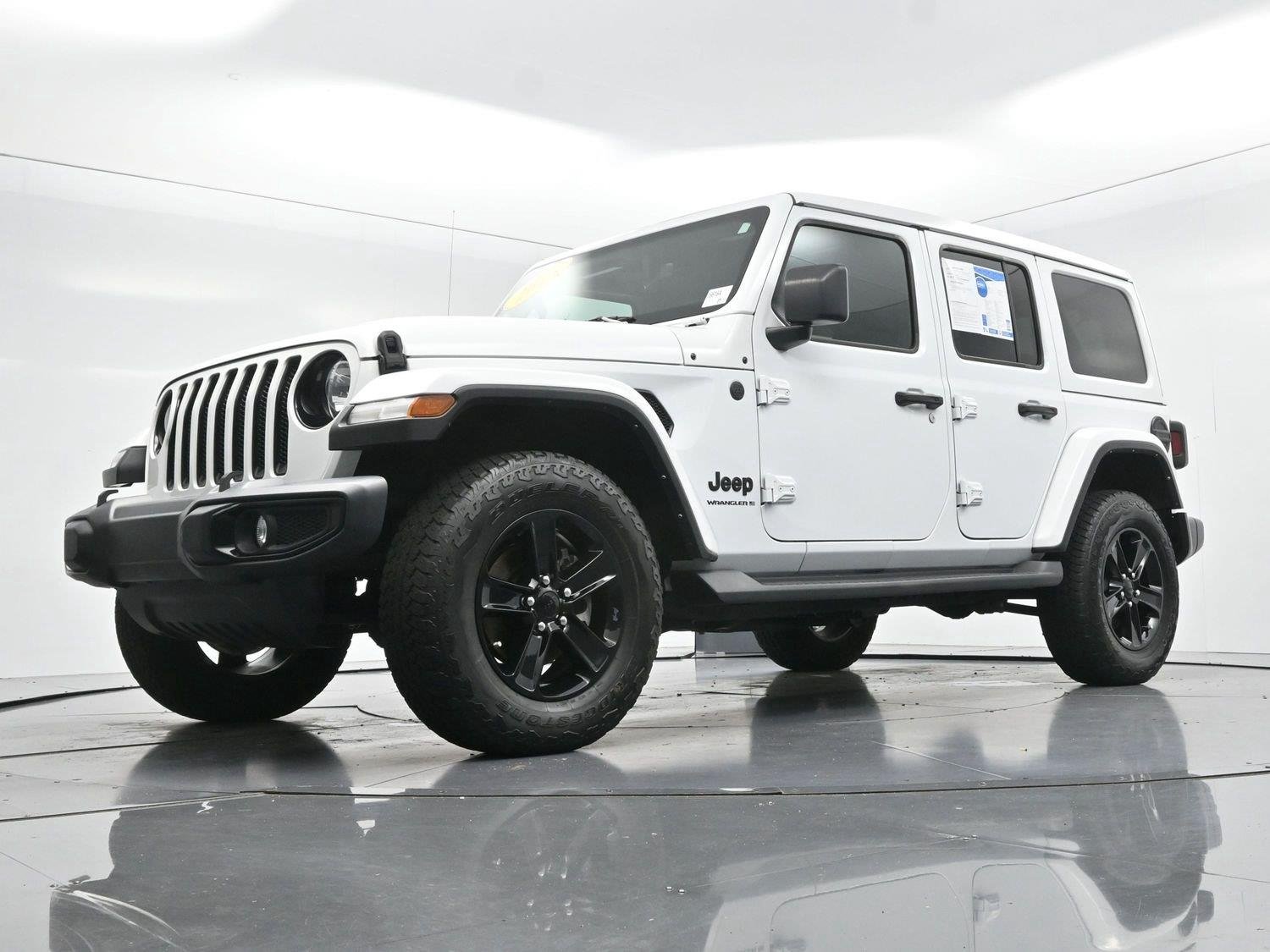 Used 2023 Bright White Clearcoat Jeep Sahara Altitude image 49