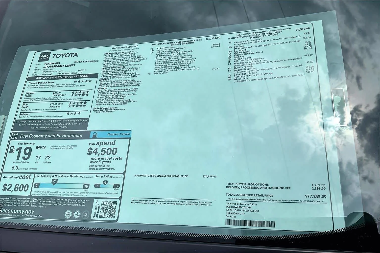 New 2026 Wind Chill Pearl Toyota 1794 Edition image 19
