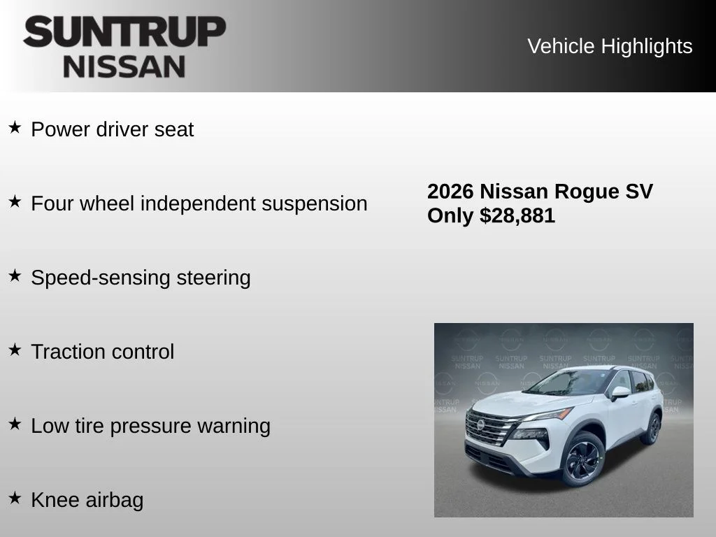 Used 2026 White Nissan SV image 16