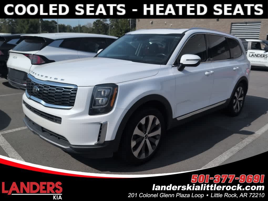 Used 2021 Glacial White Pearl Kia EX image 1